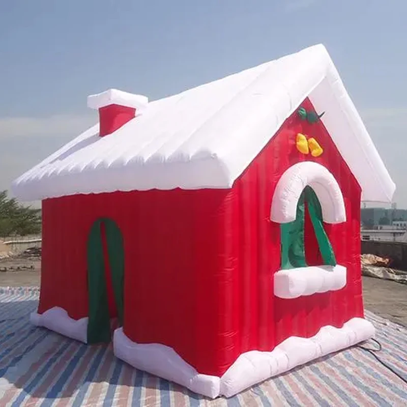 Felfújható Karácsonyi Ház Ünnepi ugrálóvár kültéri beltéri szórakoztató gyermekjátékok - 2
