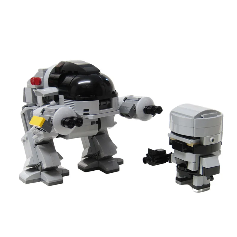 Moc Film Robocoped Vs ED-209 Robot Mechanikai Mecha építőkövei Meghatározott Adatok Közgyűlés Tégla Modell Játékok, Születésnapi Ajándékok - 2