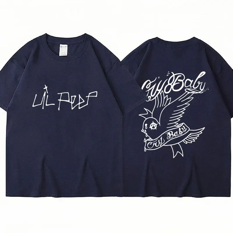 Rapper Lil Peep Baba Grafikus Póló Férfi Női Alkalmi Túlméretezett Pamut póló Divat Hip-Hop Rövid Ujjú Streetwear Y2k - 2