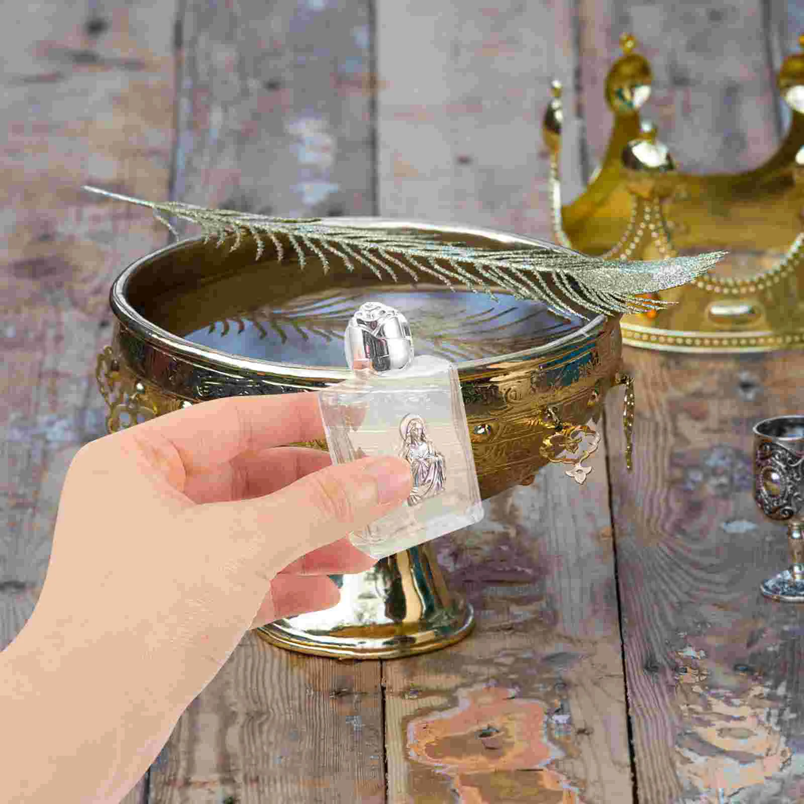 Üveg Egyház Parfüm Tartály Üveg Szentelt Víz Üveg Víz az Üres Konténerek Rose-zal Kap - 2