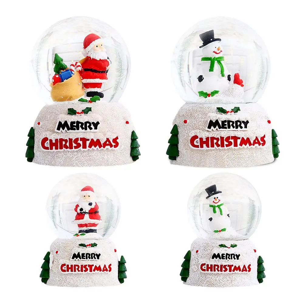 2022 Karácsonyi Kristály Snow Ball Mikulás Üveg Labdát, Asztali Dekoráció, Karácsonyi, újévi Ajándék, lakberendezési Navidad #WO - 4