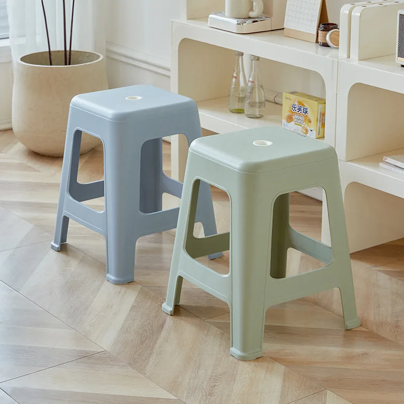HH289 magas széklet gumi pad, egyszerű, halmozott, ház -vastag étkező asztal szék egyszerű műanyag szék szék széklet tér - 4
