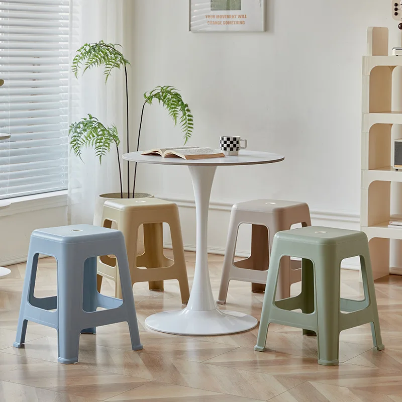 HH289 magas széklet gumi pad, egyszerű, halmozott, ház -vastag étkező asztal szék egyszerű műanyag szék szék széklet tér - 5