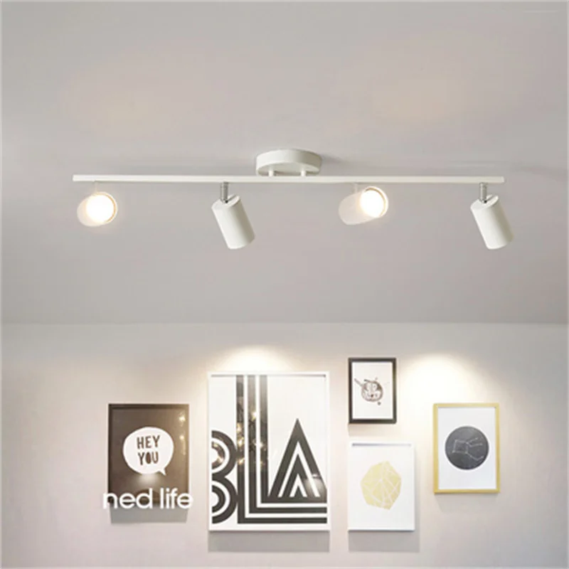 Modern GU10 LED Spotlámpa, Mennyezeti Lámpák, Nappali, Hálószoba, Konyha Bolt Lámpatestek Mennyezeti Fekete Fehér Fény Lámpa - 5