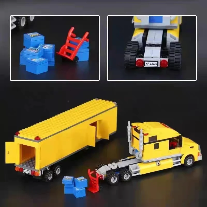 Város Műszaki Szállító Sárga Kamiont Kompatibilis 3221 Építőkövei Tégla Adatok Meghatározott Jármű Modell Gyermek Játék, Ajándék - 5
