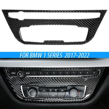 Autó Belső Igazi Szénszálas klímaberendezés CD Konzol Panel Fedél Trim BMW 1 Sorozat Autó Stílus Tartozékok 2017-2022